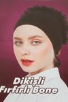 Dikişli Fırfırlı Bone - Sütlü Kahve
