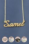 Samet İsimli Kolye - Sarı