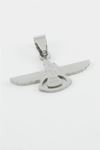 Kuş Çelik Kolye Ucu 3 cm - Gümüş Rengi