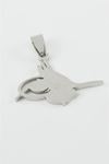 Tuğra Çelik Kolye Ucu 2,8 cm - Gümüş Rengi