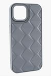 iPhone 14 Pro Prizma Desenli Lüx Liza Kılıf - Gri
