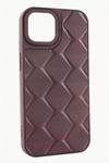 iPhone 15 Prizma Desenli Lüx Liza Kılıf - Bordo