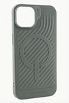 iPhone 14 6.1 Lüx Magsaff Gear Silikon Kılıf - Gri