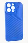 iPhone 15 Pro Max Çizgili Lüx Gear Silikon Kılıf - Mavi