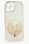 iPhone 15 Desenli Lüx Silikon Kılıf - Açık Gri