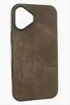 iPhone 16 Nubuk Lüx Velvet Silikon Kılıf - Kahverengi
