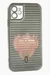iPhone 11 Desenli Lüx Silikon Kılıf - Siyah