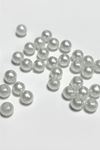 6 mm Delikli İnci Boncuk 500 Gram - Beyaz