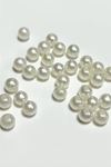 6 mm Delikli İnci Boncuk 500 Gram - Krem