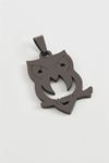 Baykuş Çelik Kolye Ucu 3 cm - Sarı