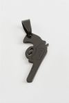 Silah Çelik Kolye Ucu 4,5 cm - Siyah