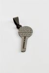 Mikrofon Çelik Kolye Ucu 2,5 cm - Siyah