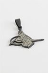 Tuğra Çelik Kolye Ucu 2,5 cm - Siyah