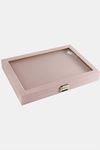 Cam Kapaklı Anfora Kumaş Batırmalı Yüzük Standı 24*34 cm - Pembe