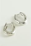 Oval Trend Metal Küpe - Gümüş Rengi