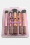 5 Adet Makyaj Fırça Seti - Kahverengi