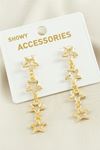 Yıldız Trend Metal Küpe - Sarı