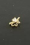Kalp Tragus Zirkon Taşlı Piercing 1 Adet - Sarı