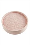 Yuvarlak Ahşap Anfora Kumaş Kelepçe Bileklik 20 cm - Pembe