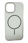 iPhone 13/14 Buzlu Magsaff Kapak Kılıf - Gri