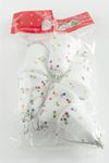 6 Adet Çan Yılbaşı Ağaç Süsü 6 cm - Beyaz