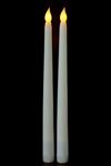 2 Adet Işıklı Şamdan Mum 34 cm - Krem