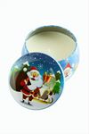 Noel Baba Yılbaşı Kapaklı Mum 6 cm - Mavi