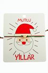 Kalp Çift İpli Yılbaşı Bilekliği - Kırmızı