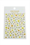 Papatya Emoji Tattoo Dövme Sticker - Sarı