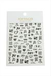 Sonsuzluk Kalp Tattoo Dövme Sticker - Beyaz