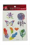 Yaprak Tattoo Dövme Sticker - Beyaz