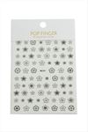 Çiçek Tattoo Dövme Sticker - Beyaz