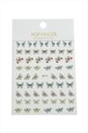 Kelebek Tattoo Dövme Sticker - Beyaz
