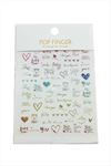 Kalp Yazılı Tattoo Dövme Sticker - Ebruli