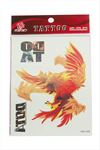 Ateş Kartalı Tattoo Dövme Sticker - Kırmızı