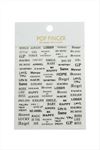 Yazılı Tattoo Dövme Sticker - Beyaz
