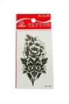 Gül Tattoo Dövme Sticker - Beyaz