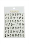 Gül Kız Tattoo Dövme Sticker - Siyah