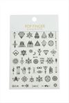 Geometri Tattoo Dövme Sticker - Beyaz