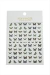 Kelebek Tattoo Dövme Sticker - Beyaz