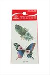 Kelebek Yaprak Tattoo Dövme Sticker - Beyaz