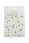 Kelebek Tattoo Dövme Sticker - Sarı