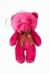 Ayıcık Peluş Çanta Anahtarlık 13 cm - Fuşya
