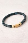 Oval Bambu Ahşap Bileklik 8 mm - Lacivert