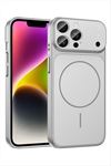 İphone 15 Pro Max Uyumlu 17 Pro Max Görünümlü Magsaff Kapak Kılıf - Bej