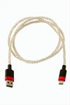 Işıklı Type-C USB Data Şarj Kablosu - Gri