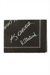Atatürk İmzalı Desenli Bandana 50*50 - Siyah
