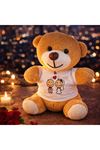 Sevimli Gelin Damat Tişörtlü Peluş Ayıcık