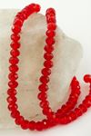 Renkli Kristal Dizi Taş 6 mm - Kırmızı