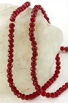 Renkli Kristal Dizi Taş 4 mm - Bordo